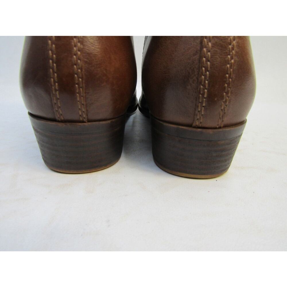 Lucky Brand Womens Sz 9.5 M Brown Leather Double Zip Ankle Fashion Boots Bootie - Picture 8 of 10